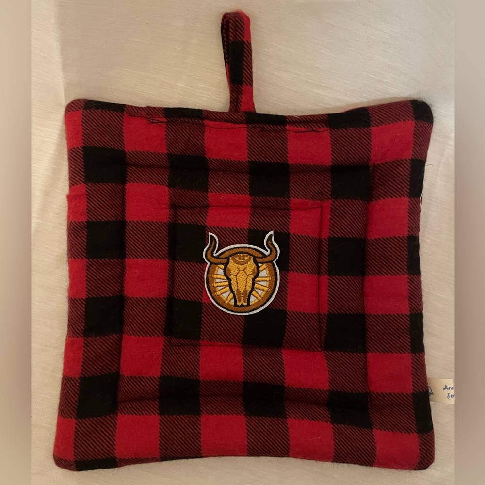 Red and Black Checkered Pot Holder